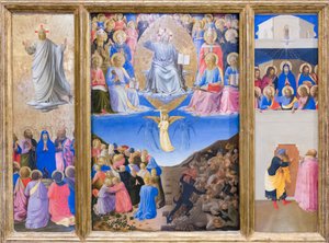 Triptychon (Himmelfahrt, Jüngstes Gericht, Pfingsten) von Fra (c.1387-1455) Angelico