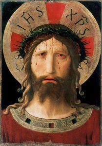 Hlava Krista Trnová koruna (Detrempe na dřevě, 1450)