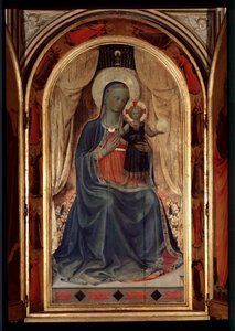 Tabernakel der Linaioli: Jungfrau mit Kind von Fra  Angelico