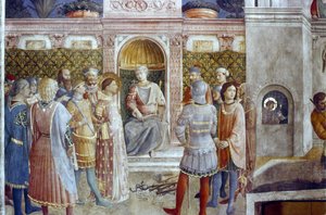 Die Verurteilung des Heiligen Laurentius durch Kaiser Valerian von Fra  Angelico