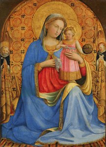 německy: Maria mit dem Kind und Heiligen Madonna and Child od Fra Angelico