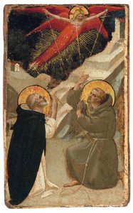 Svatý Dominik a stigmatizace svatého Františka od Fra Angelico
