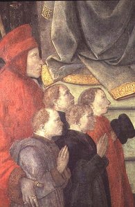 Portrét Datiniho a Buonominiho del Ceppo z oltáře Madonna del Ceppo od Fra Filippo Lippi
