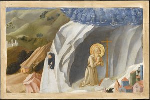 Svatý Benedikt pokoušen v divočině, 1430 od Fra Giovanni Angelico da Fiesole