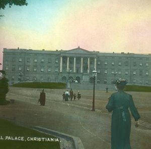 Královský palác, Christiania, Oslo, Norsko, konec 19.-začátek 20. století.