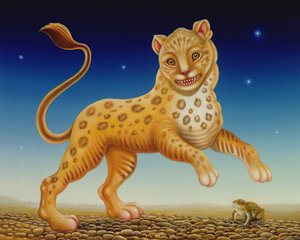 Panther, 2004 (olej a tempera na panelu) od Frances Broomfield