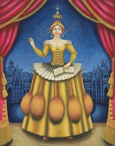 The Musicians Wife, 2002 (olej a tempera na panelu) od Frances Broomfield