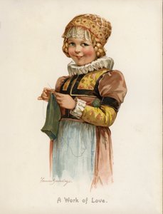 Dívky: Dílo lásky (barevné lito) od Frances Brundage