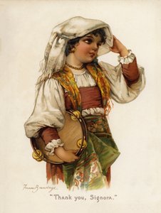Dívky: "Děkuji, Signora" (barva litho) od Frances Brundage