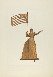 Pozlacená korouhvička od Frances Cohen