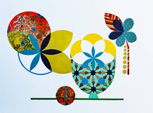 Bílá na rýži #3, 2022 (akryl na akvarelovém papíře) od Frances Ferdinands