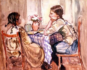 The Meal (akvarel na papíře) od Frances Hodgkins