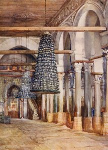 Mešita Sidi Okba, Kairouan (barevná litografie) od Frances Nesbitt