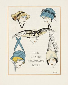 Les Clair Chapeaux dEte, hospoda. 1914 (tisk šablony)