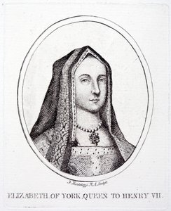 Alžběta z Yorku, královna choť krále Jindřicha VII. (rytina) od Francesco (after) Bartolozzi
