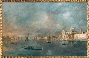 Vue de la Giudecca avec les Zattere - Pohled na kanál Giudecca a Zattere ...