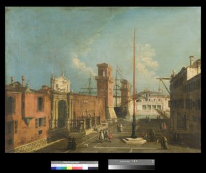 Pohled na Campo a Porta Arsenale, 1742-50