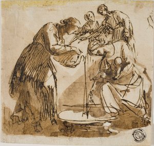 Narození Panny od Francesco Allegrini