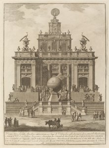 Místo potěšení s leteckým balónem, pro čínský festival, 1785. od Francesco Barbazza