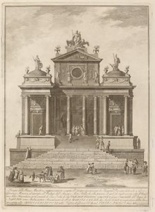 Chrám zasvěcený Jupiteru, Juno a Minervě pro čínský festival v roce 1785. od Francesco Barbazza