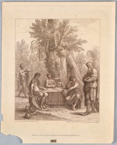 Abraham baví tři anděly od Francesco Bartolozzi