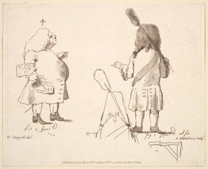 Karikatury lorda Melcomba a lorda Winchelsea, 22. prosince 1781. od Francesco Bartolozzi