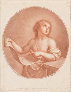 Dítě držící rozvinutý svitek od Francesco Bartolozzi