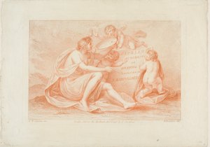 Frontispis z Ciprianiho knihy "Rudiments of Drawing" (Základy kreslení) od Francesco Bartolozzi