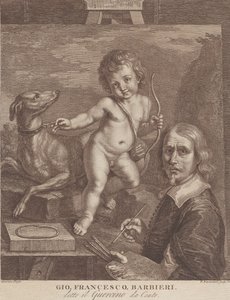 Guercino autoportrét, 1790-99. od Francesco Bartolozzi