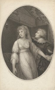 Pan Dimond a slečna Wallisová v postavách Romea a Julie, 1. května 1796. od Francesco Bartolozzi