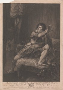 Pan Kemble v postavě krále Richarda Třetího – „Richard III“, V. dějství, V. scéna od Francesco Bartolozzi
