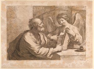 Svatý Matouš s andělem a knihou od Francesco Bartolozzi