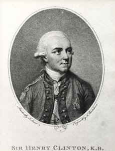Sir Henry Clinton (1730-95) (rytina) (černobílá fotografie) od Francesco Bartolozzi