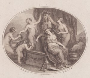 The Graces korunující bustu Raphaela, 28. července 1788. od Francesco Bartolozzi