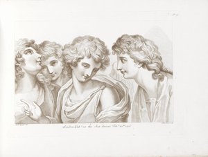 Čtyři andělé Ciprianiho principy kresby (název série) Ciprianiho základy kreslení (název série) od Francesco Bartolozzi