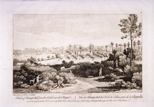Pohled na Hampstead Heath, Hampstead, Londýn, 1752. od Francesco Bartolozzi