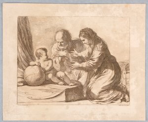 Panna Maria, Josef a dítě s glóbem od Francesco Bartolozzi