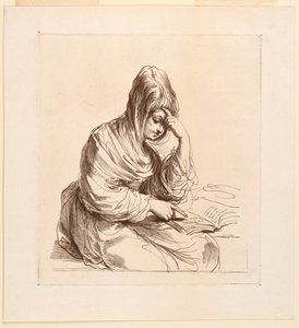 Žena studuje od Francesco Bartolozzi