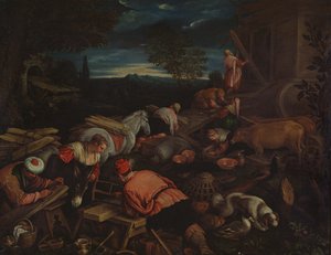 Stavba archy od Francesco Bassano