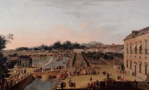Ferdinand VI a Barbara z Braganzy v zahradách Aranjuez, 1756