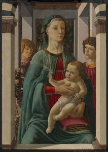 Panna s dítětem a dvěma anděly od Francesco Botticini