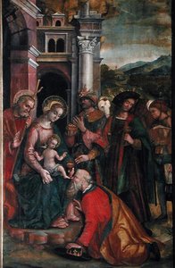 Klanění tří králů, 1517 (viz 211851) od Francesco Casella