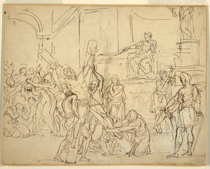Kresba, Umučení svatého Ondřeje, 1825-50 od Francesco Coghetti