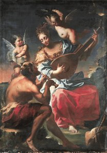 Alegorie hudby (olej na plátně) od Francesco Conti