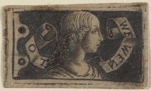 Hlava dívky s kudrnatými vlasy od Francesco Francia