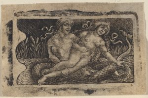 Triton a nymfa od Francesco Francia or Peregrino da Cesena