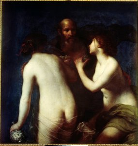 Loth a jeho dcery Obraz Francesca Furiniho (1604-1646) Madrid 17. století, Prado Museum.