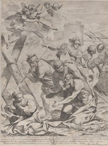 Svatý Ondřej se modlí před krucifixem, 1640-70. od Francesco Giovani