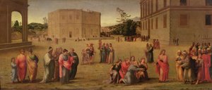 Joseph představuje svého otce a bratry faraonovi, kolem roku 1515