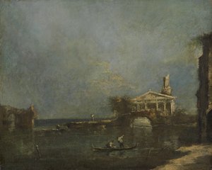 Laguna poblíž Benátek od Francesco Guardi (attributed to)